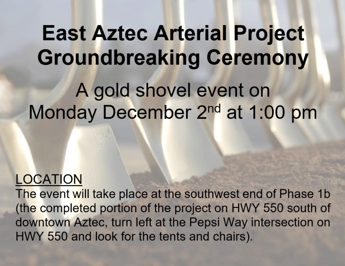 East Aztec Arterial Project Ground Ceremony 12/2/2024